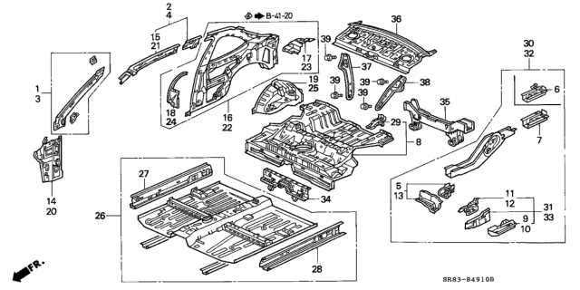 diagram honda civic body parts name