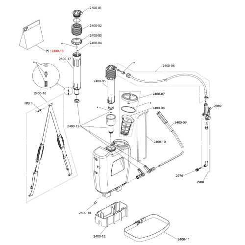 diagram knapsack sprayer parts