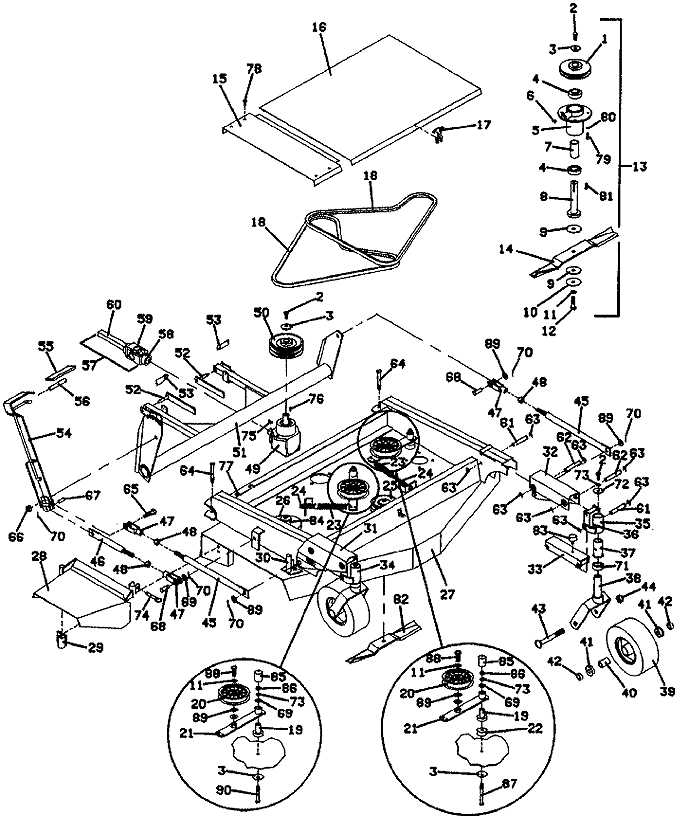 dixon mower parts diagram