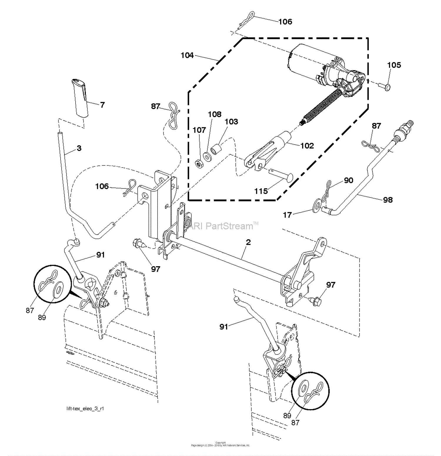 dixon mower parts diagram