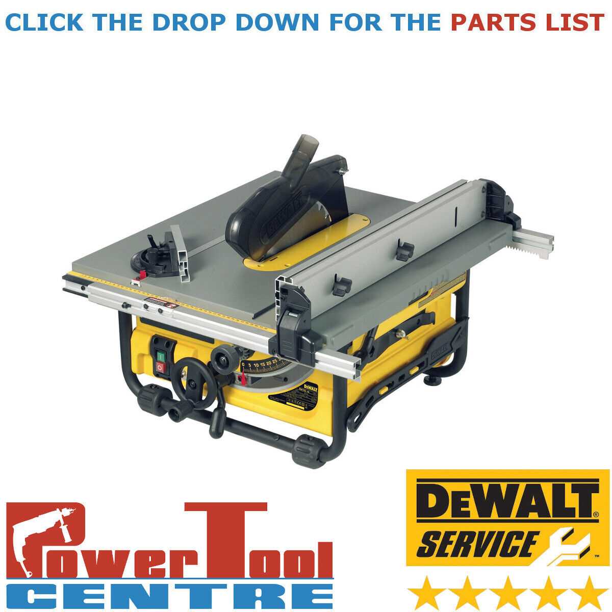 dewalt table saw parts diagram