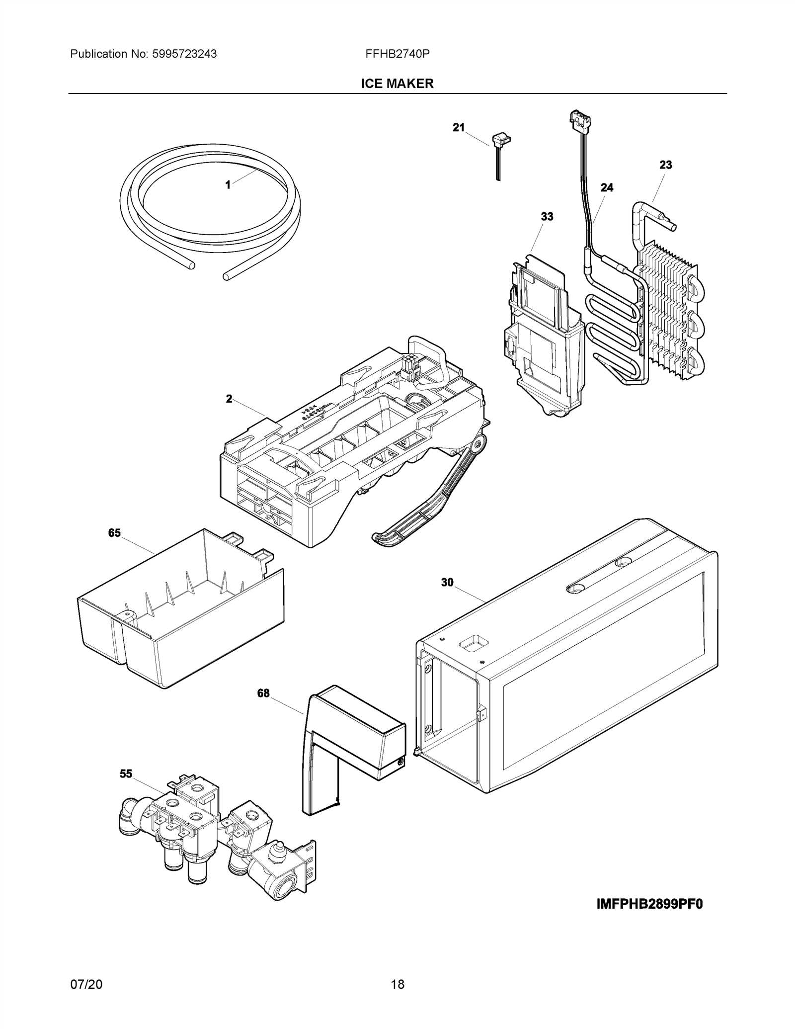 frigidaire gallery refrigerator parts diagram