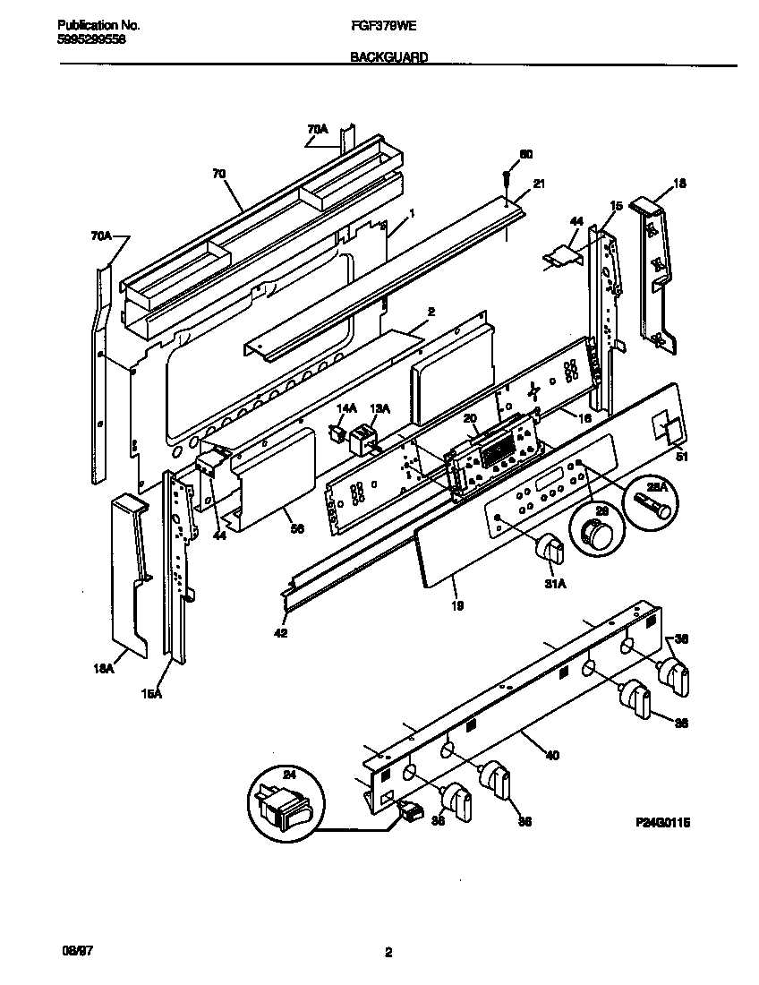 frigidaire gas stove parts diagram