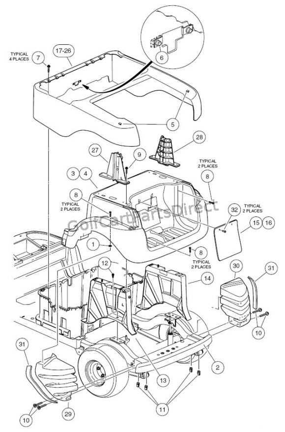 e z go golf cart parts diagram