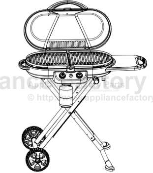 coleman roadtrip grill parts diagram