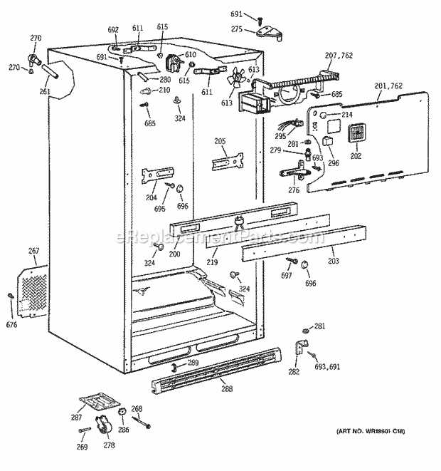 hotpoint refrigerator parts diagram