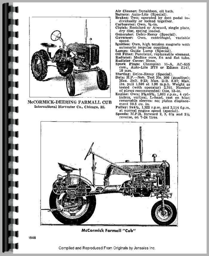 farmall cub parts diagram