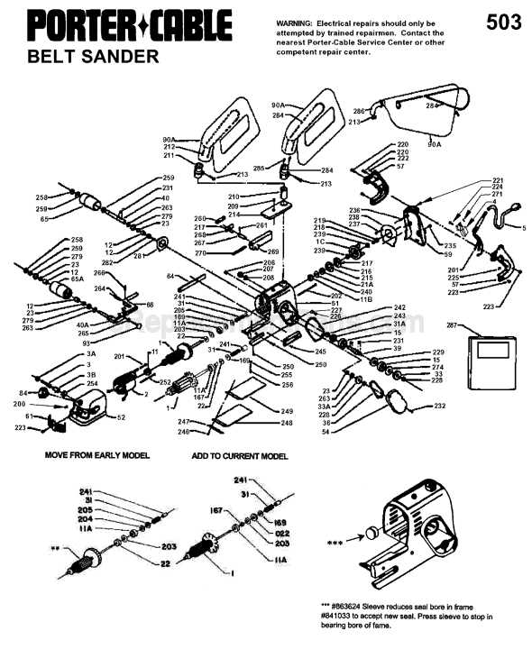 porter cable fr350 parts diagram