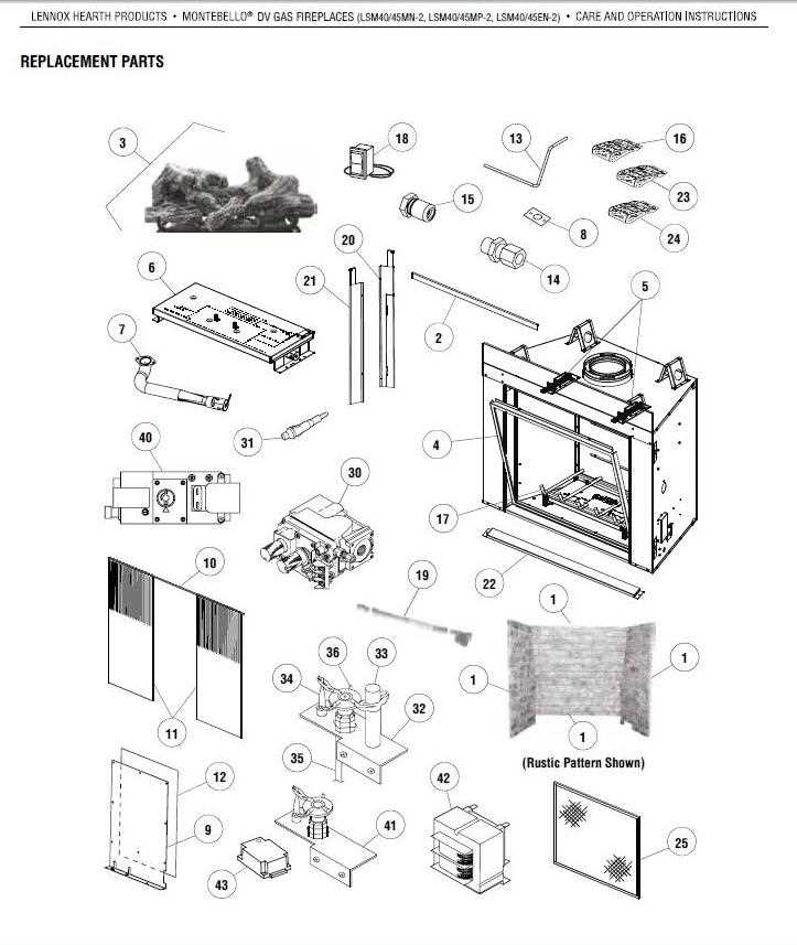 fireplace diagram parts