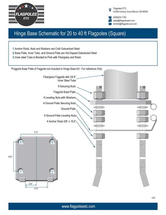 flagpole parts diagram