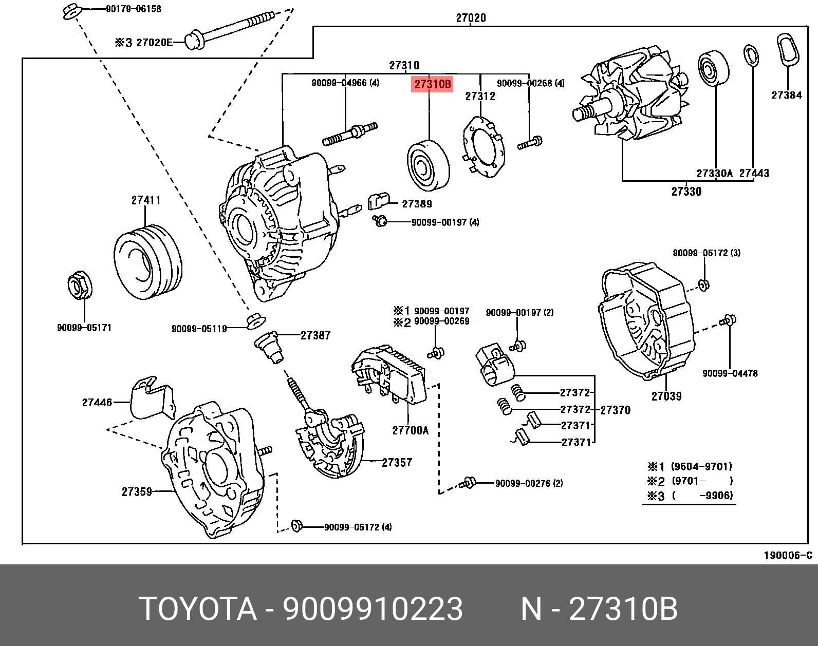 alternator parts diagram