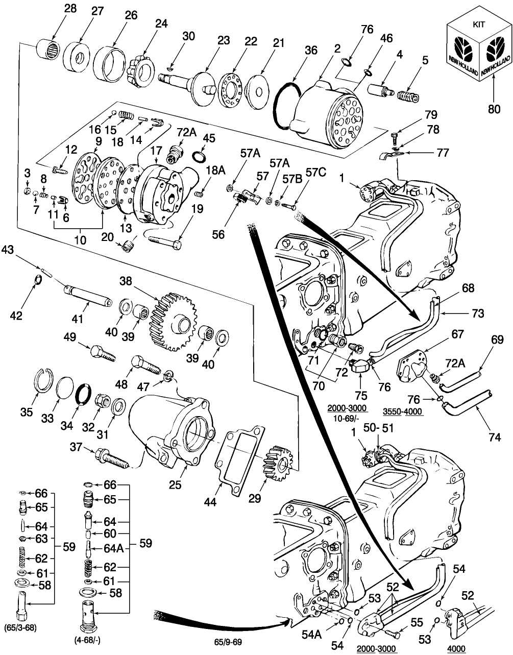 ford 3000 parts diagram