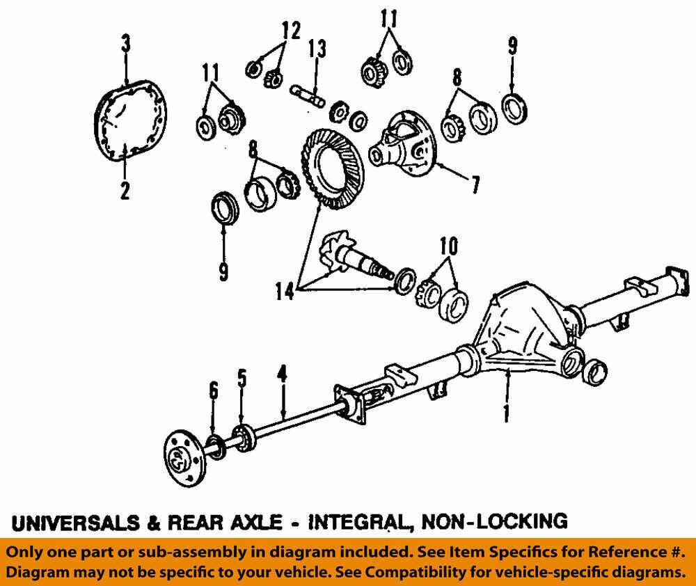 ford f250 rear axle parts diagram