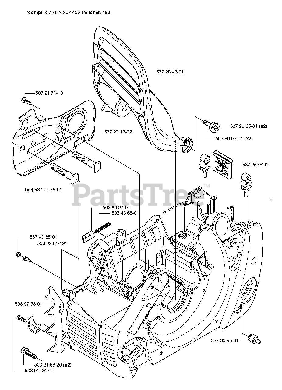 husqvarna 460 rancher parts diagram