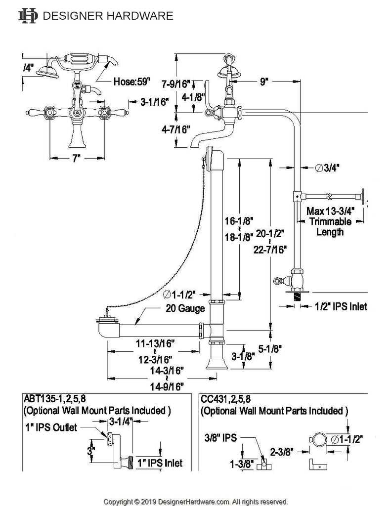 tub faucet parts diagram