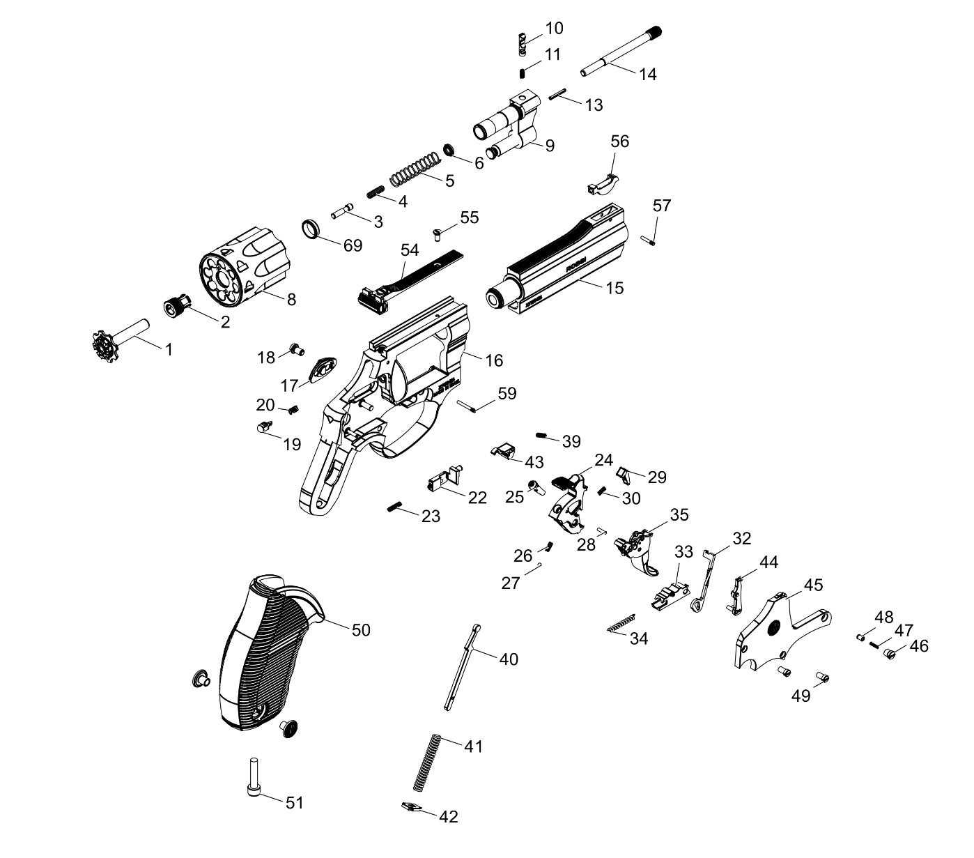 taurus judge parts diagram