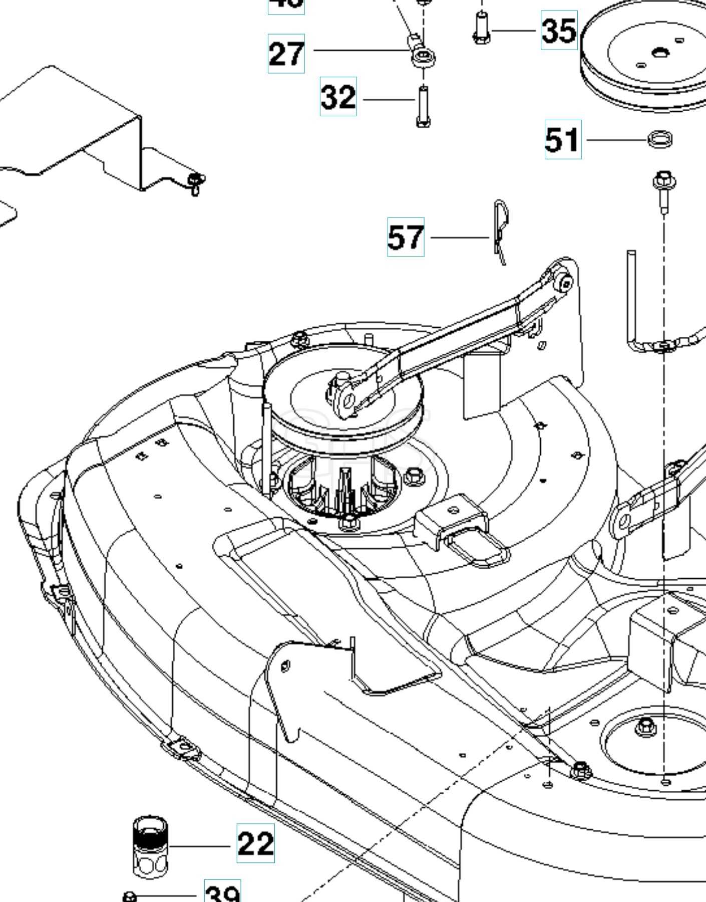 husqvarna 42 inch mower deck parts diagram