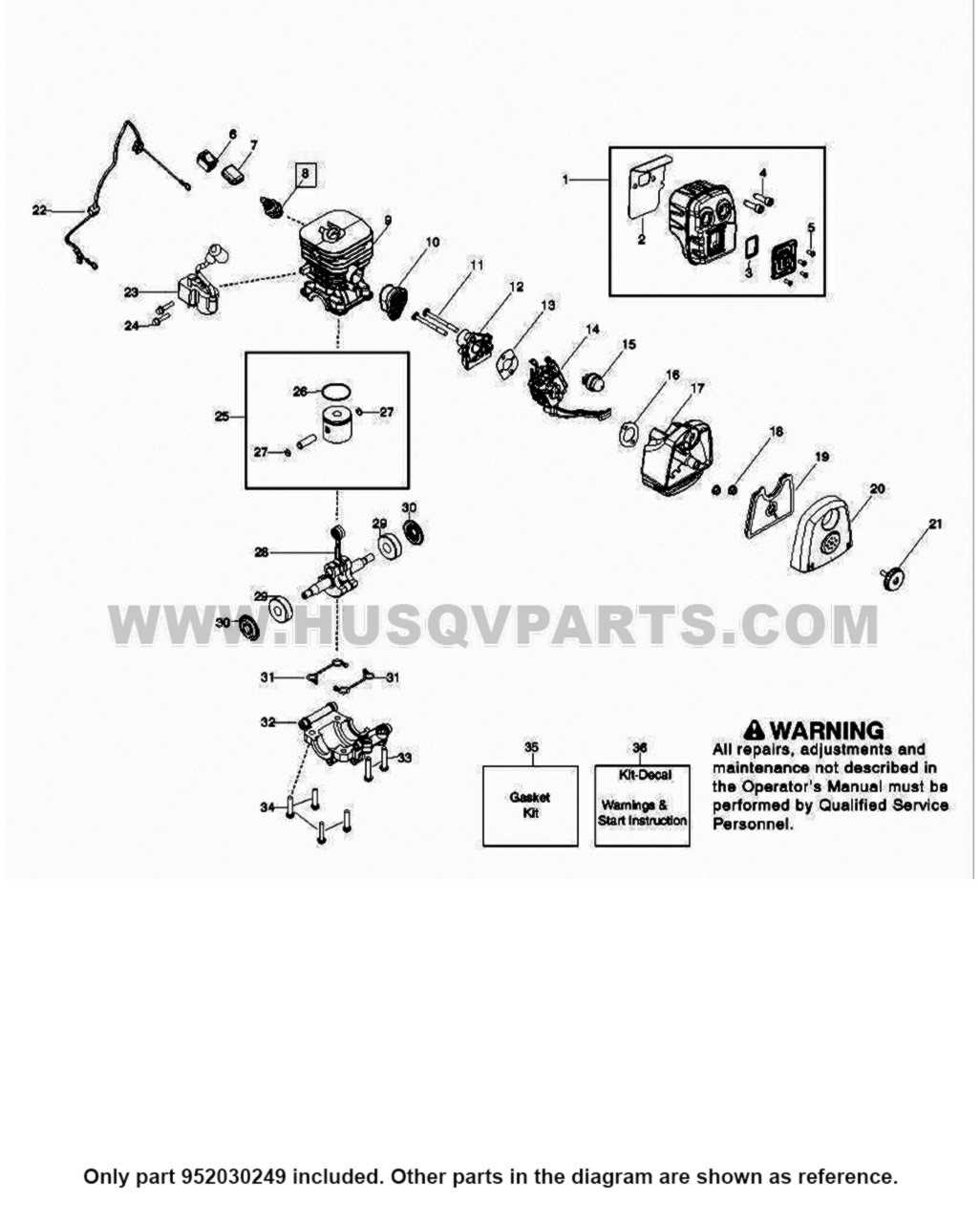 husqvarna 224l parts diagram