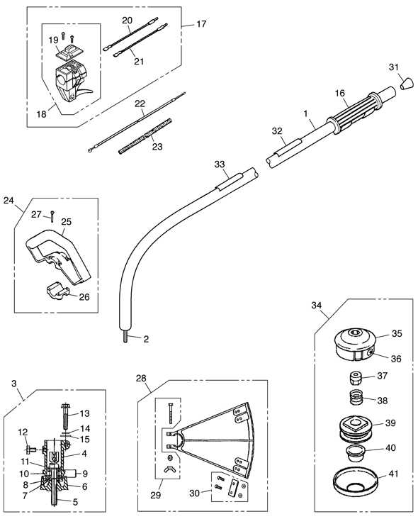 redmax trimmer parts diagram