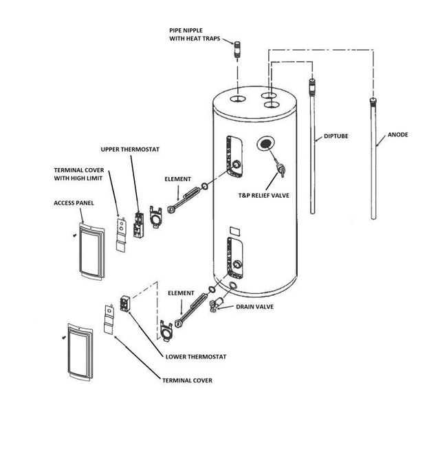 water heater parts diagram