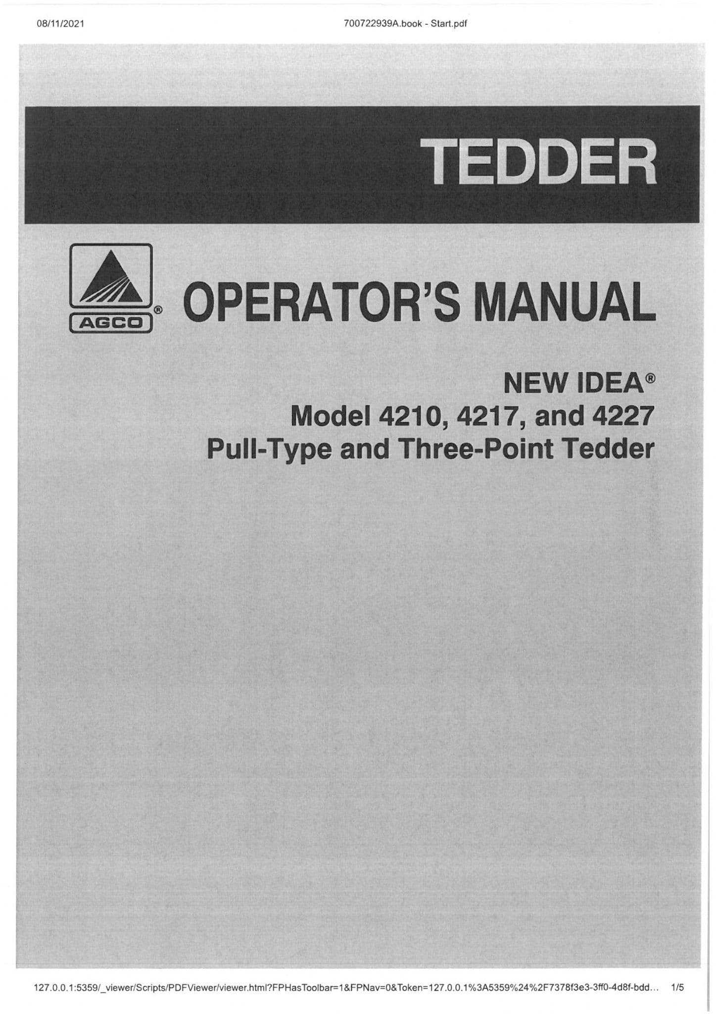 new idea 4217 tedder parts diagram