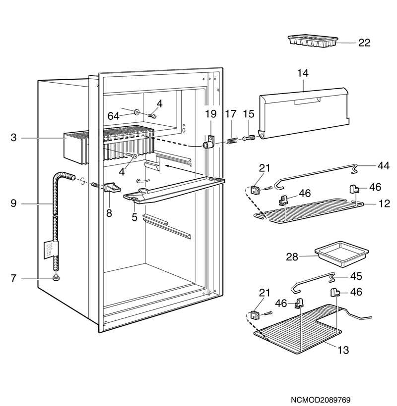 parts diagram for kenmore elite refrigerator