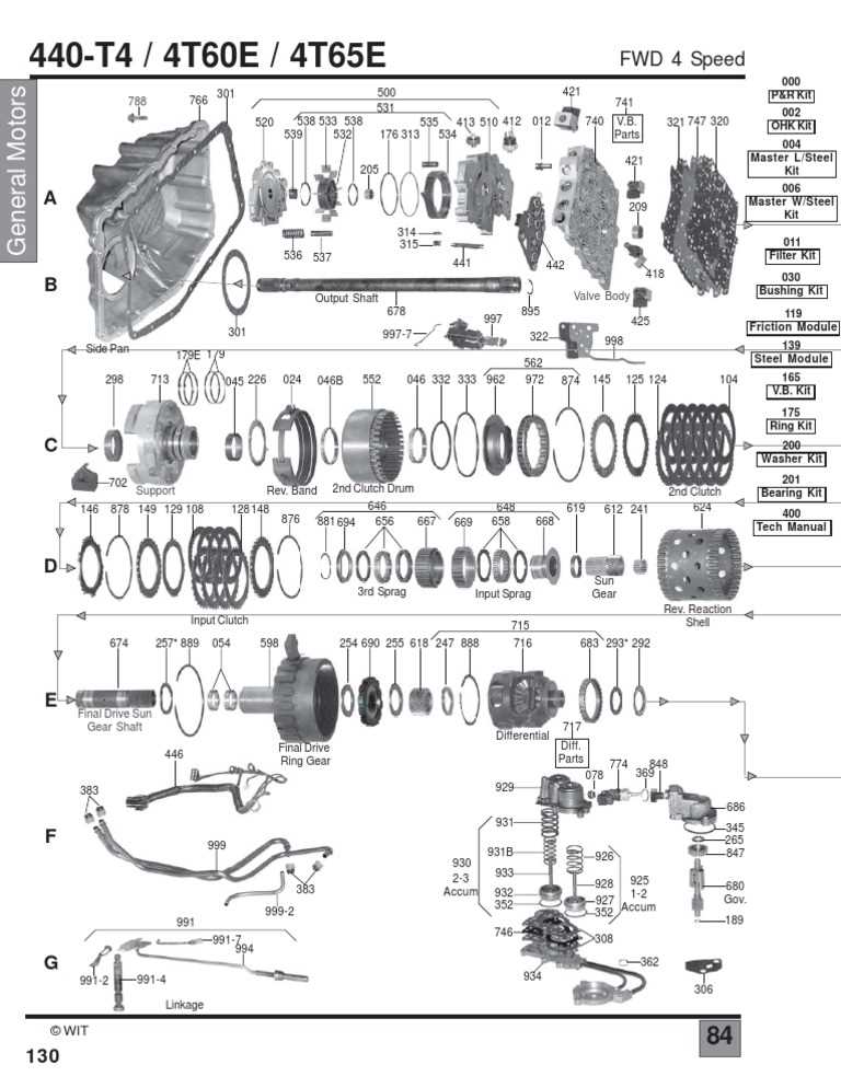 4r70w transmission parts diagram