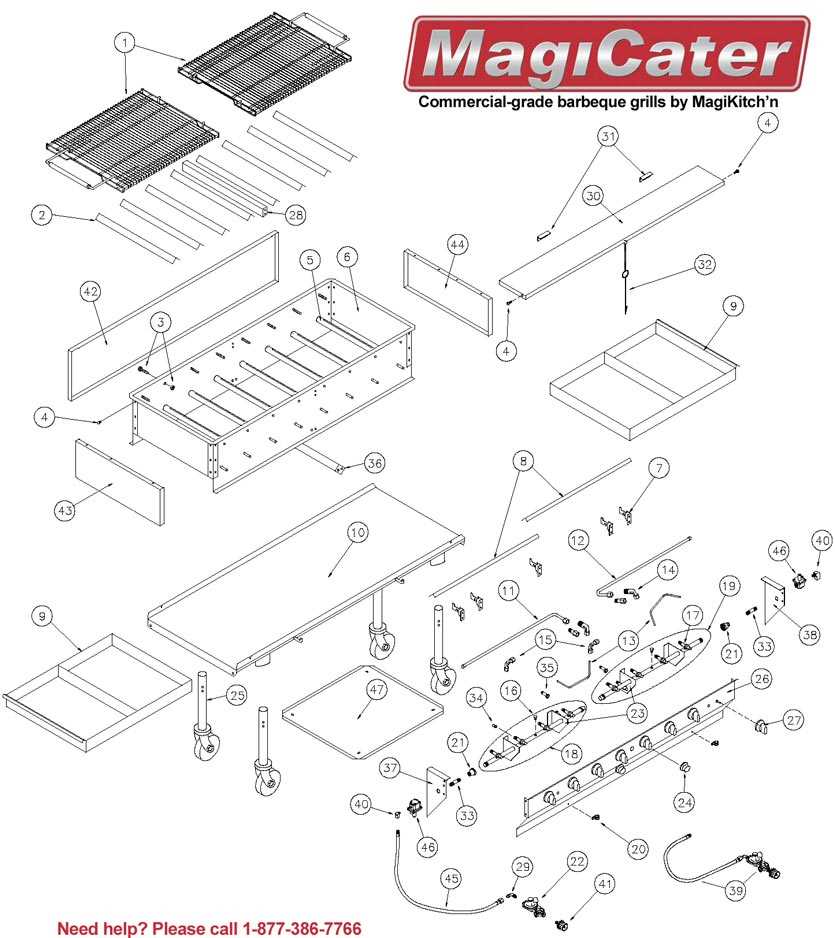 magma grill parts diagram