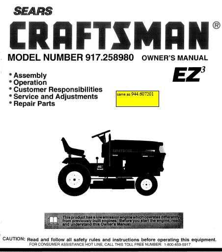 craftsman push lawn mower model 917 parts diagram