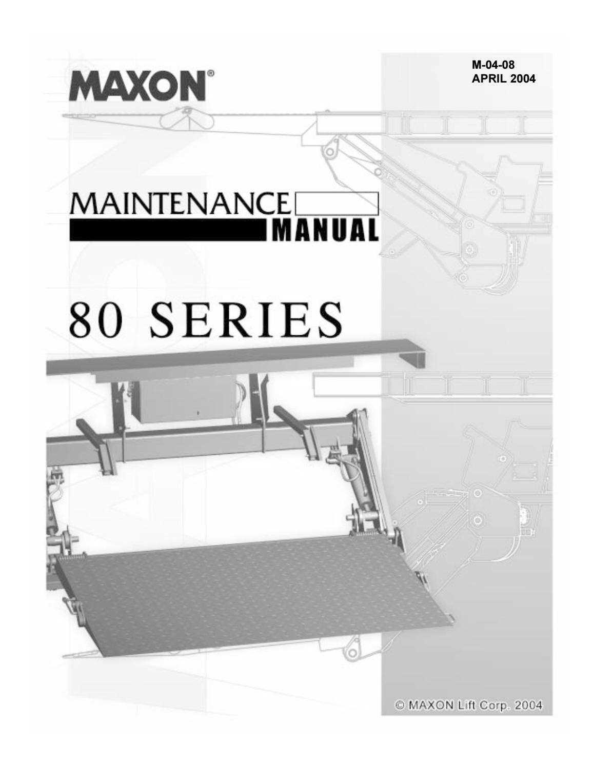 maxon liftgate parts diagram