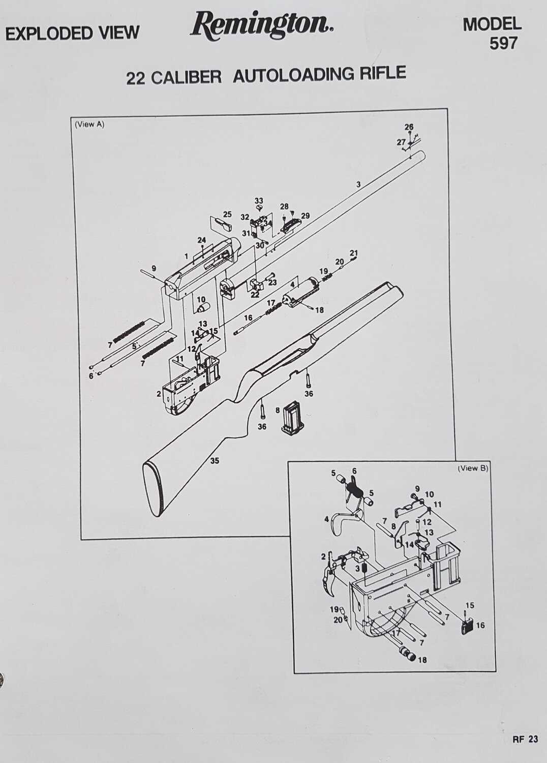 remington 597 parts diagram