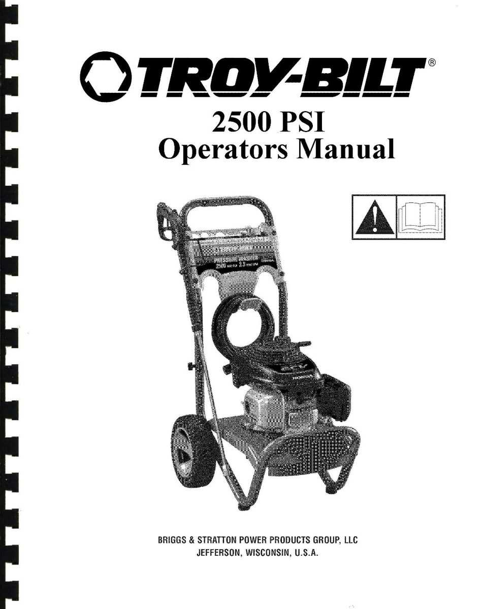 troy bilt power washer parts diagram