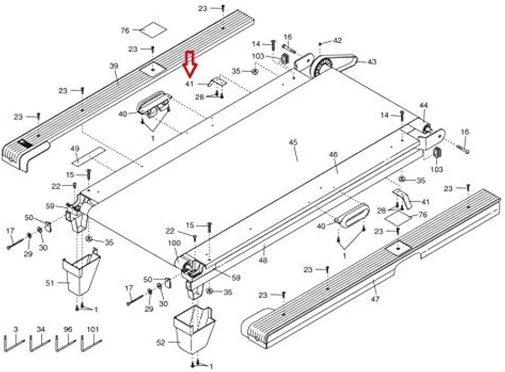 treadmill parts diagram