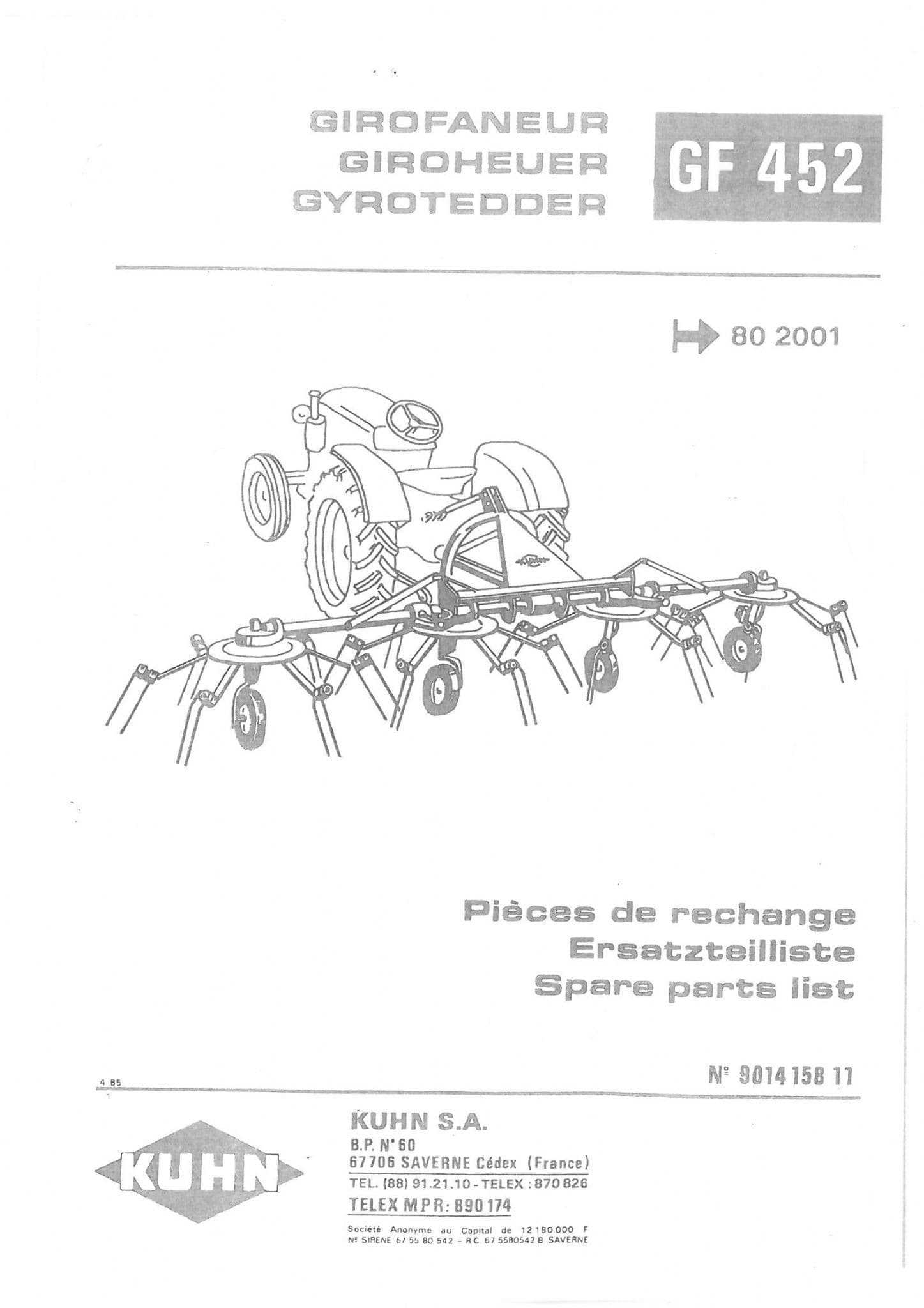 kuhn gf 5202 tha parts diagram