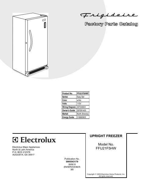 frigidaire upright freezer parts diagram