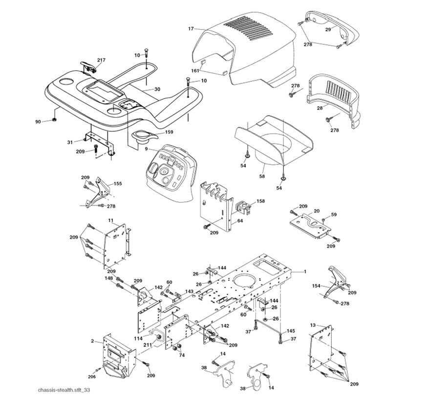 craftsman m220 lawn mower parts diagram