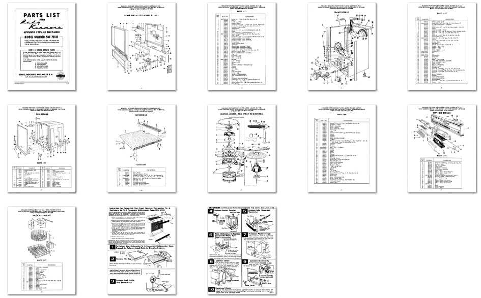 kenmore dishwasher parts diagram