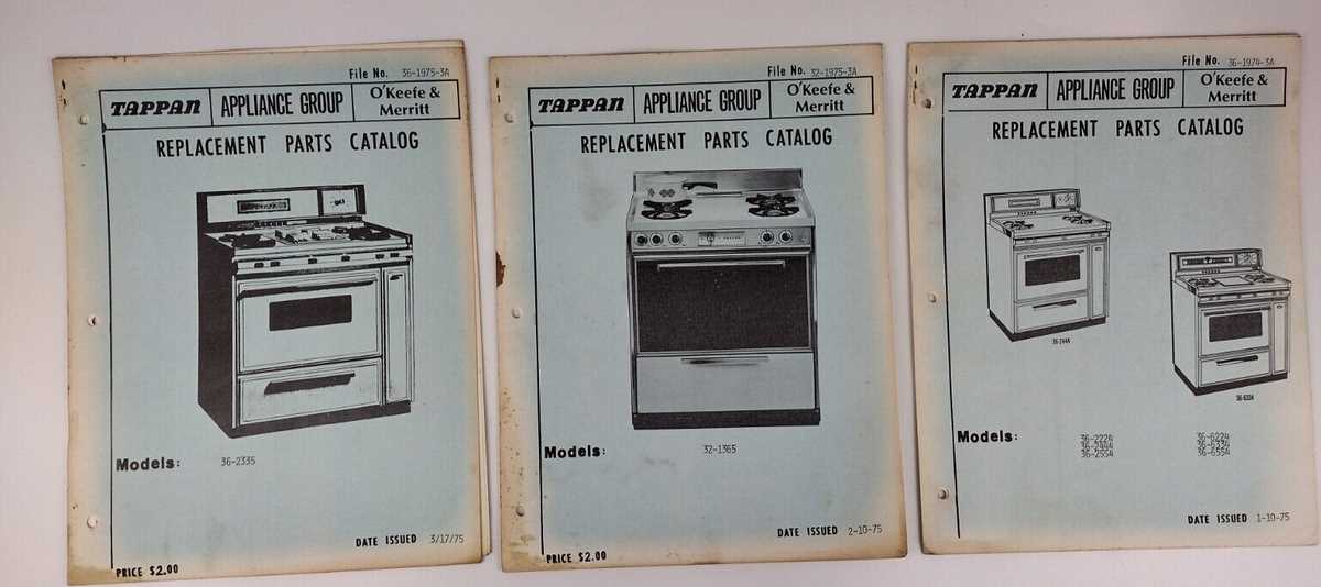 tappan oven parts diagram