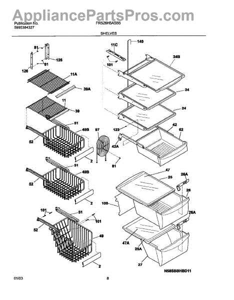 frigidaire gallery parts diagram