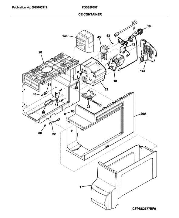 frigidaire side by side refrigerator parts diagram