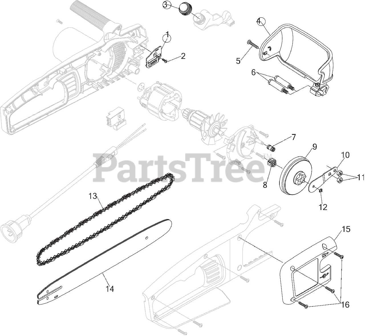 stihl pole saw parts diagram