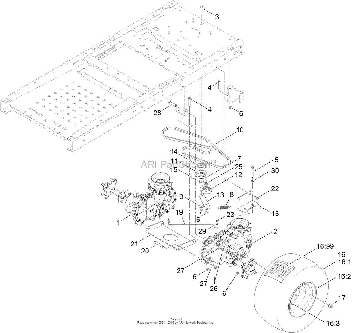 toro timecutter 50 parts diagram