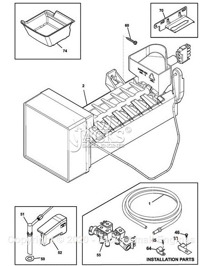 ge refrigerator ice maker parts diagram