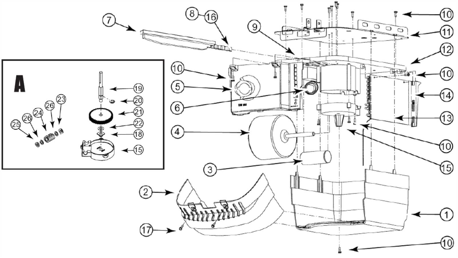 garage door part diagram