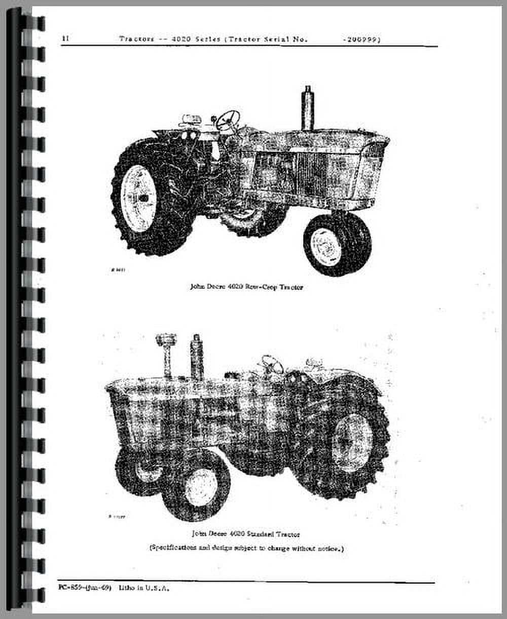 john deere 4020 parts diagram