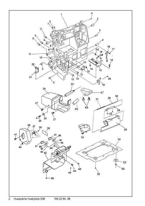 viking sewing machine parts diagram