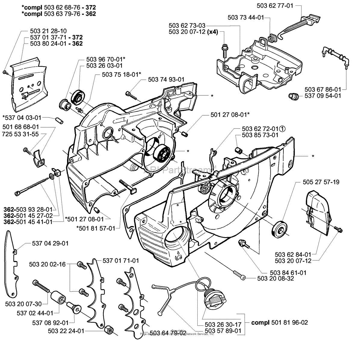 husqvarna 372 xp parts diagram