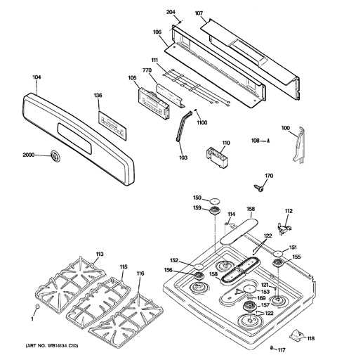 ge gas stove parts diagram