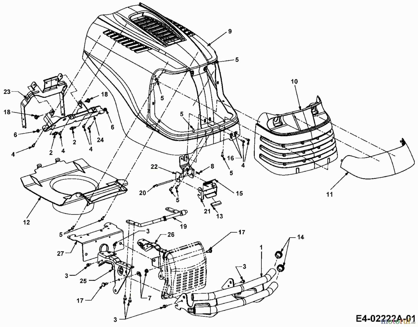 cub cadet gt1554 parts diagram