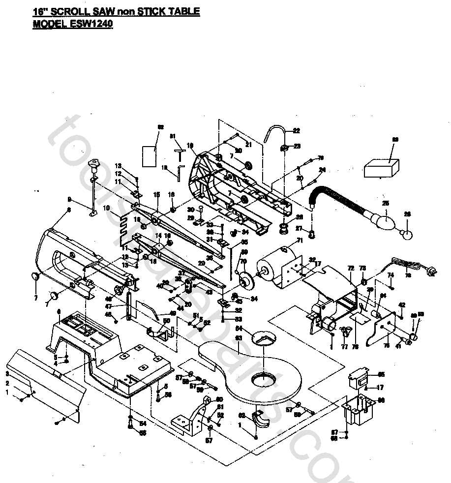 ryobi 10 table saw parts diagram